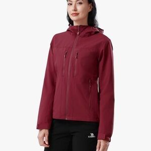 CAMEL CROWN Women's Waterproof Windbreaker Jacket, Lightweight WindResistant XXL